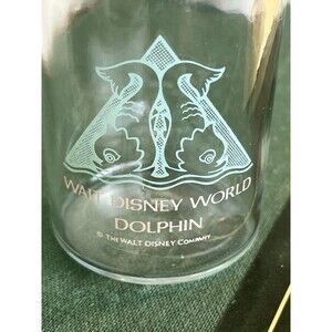 Walt Disney World Dolphin Hotel Resort Vintage Glass Jar 1990s / Nostalgia WDW